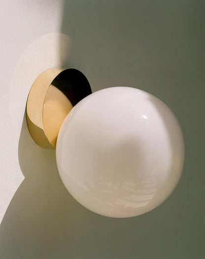 Wall Lamp Set | Metal & Glass | Gold & White