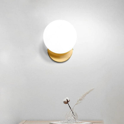 Wall Lamp Set | Metal & Glass | Gold & White