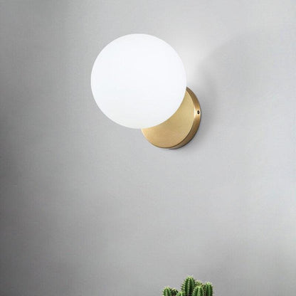Wall Lamp Set | Metal & Glass | Gold & White