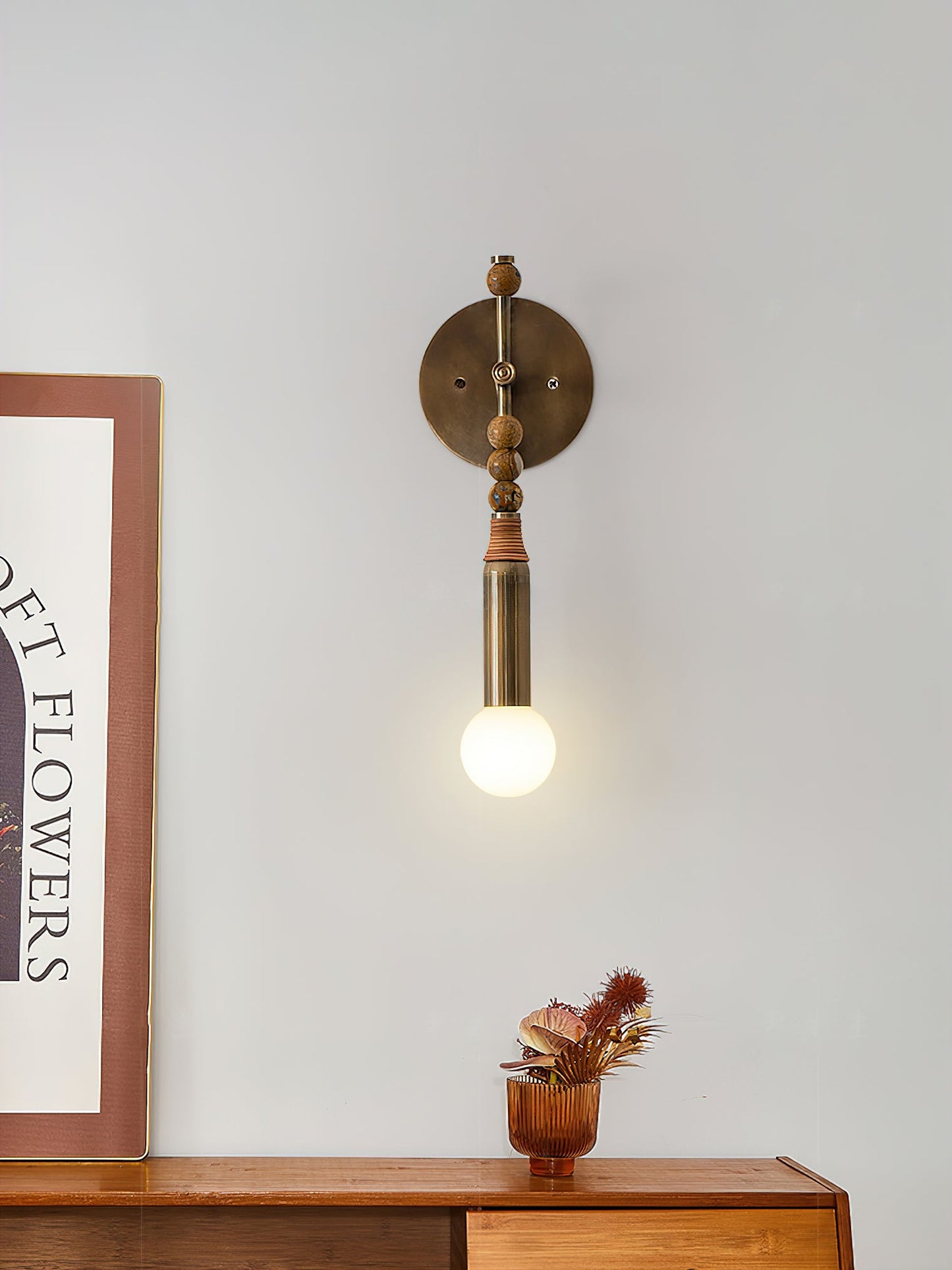 Toam Wall Lamp | Brass & Marble | Sold as a Pair