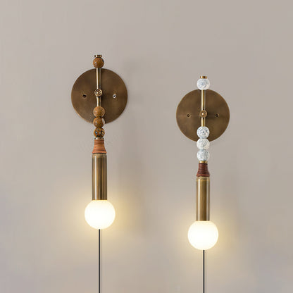 Toam Wall Lamp | Brass & Marble | Sold as a Pair