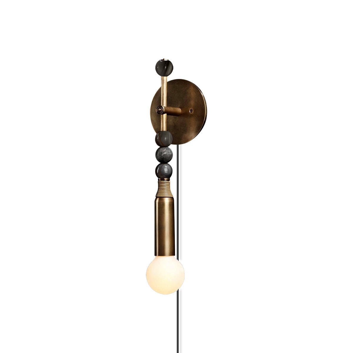 Toam Wall Lamp | Brass & Marble | Sold as a Pair