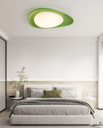 Tonia Ceiling Lamp | Resin Body with Integrated LED | Green or Beige, 36cm/46cm