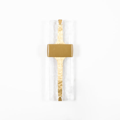 Wall Lamp | Black Metal & Handcrafted Glass | Integrated LED