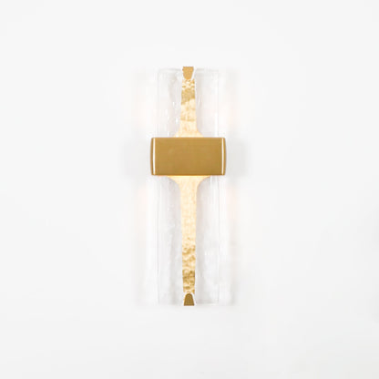 Wall Lamp | Black Metal & Handcrafted Glass | Integrated LED