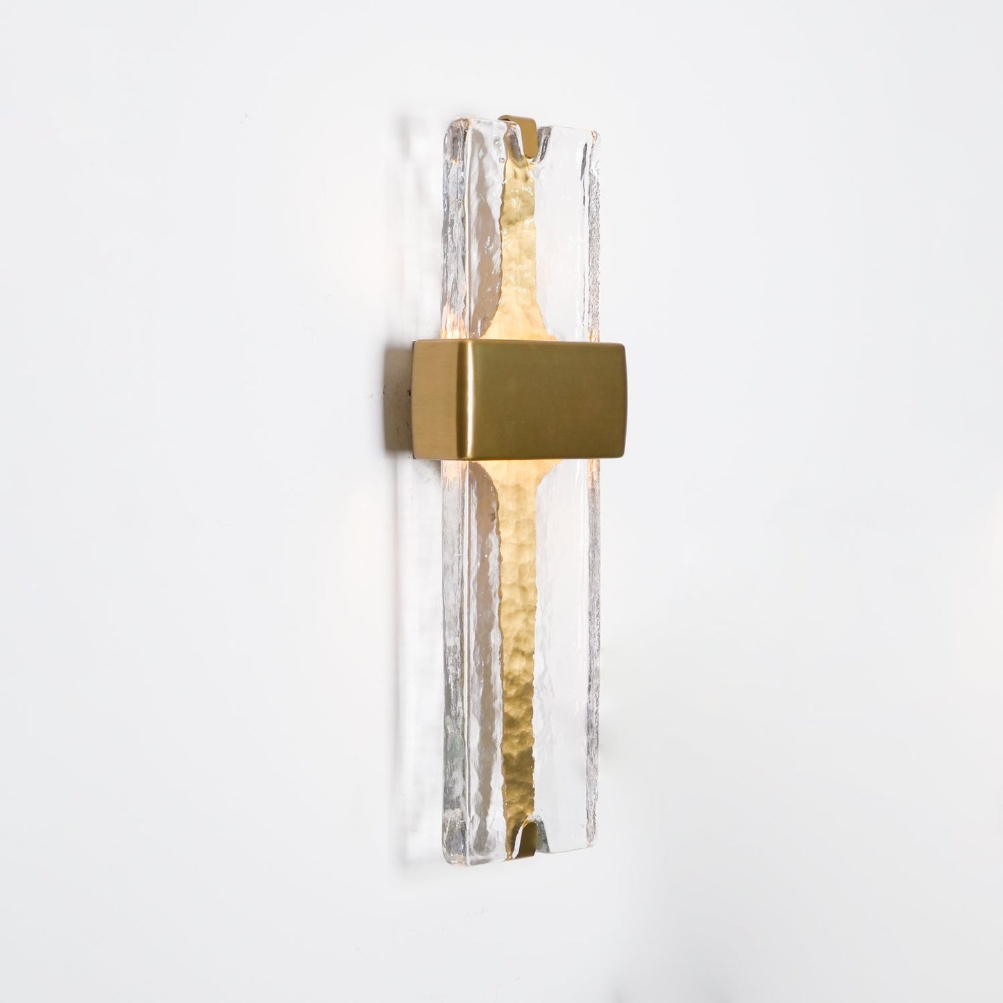 Wall Lamp | Black Metal & Handcrafted Glass | Integrated LED