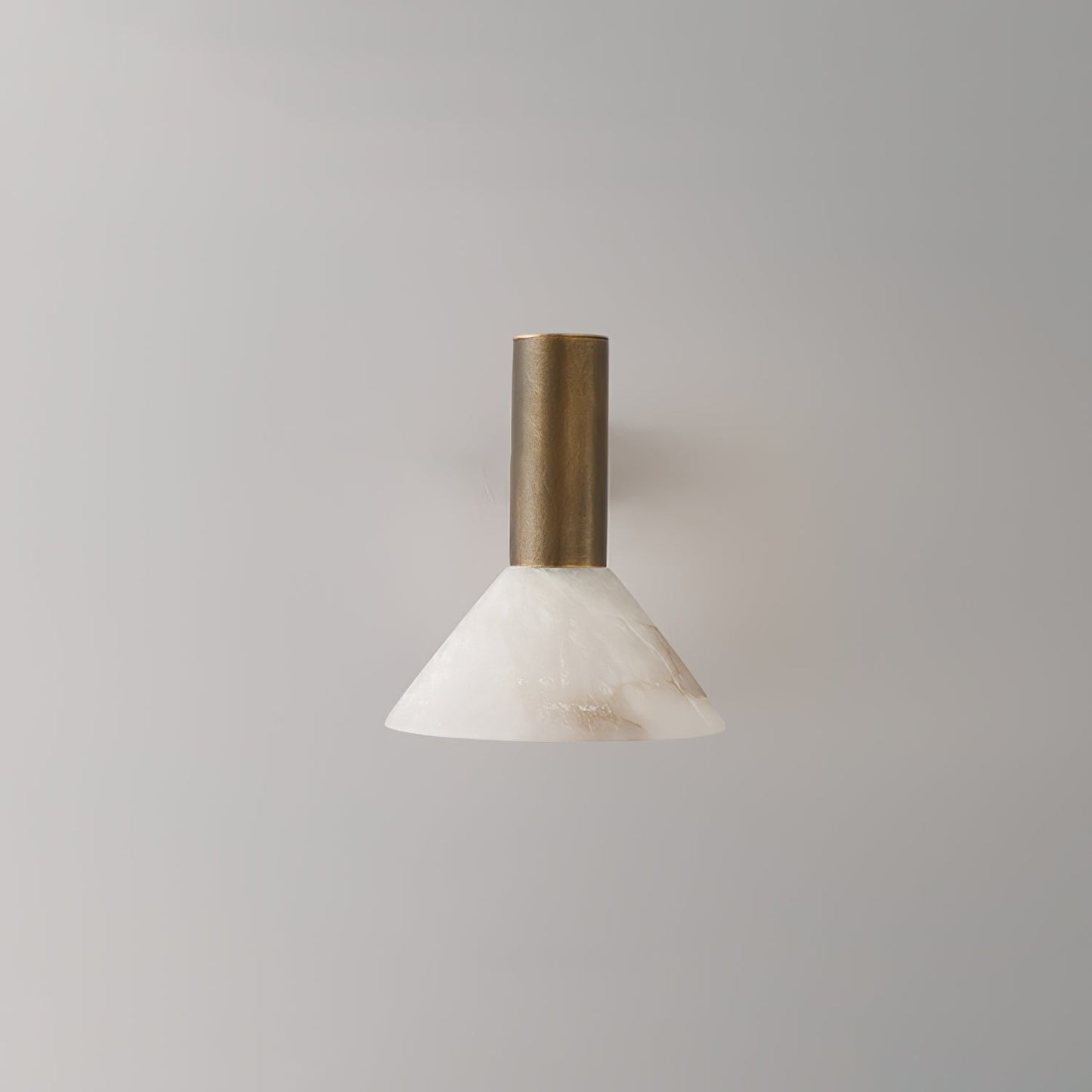 Torres Wall Sconce | Handmade Brass & Alabaster | Antique Bronze & White