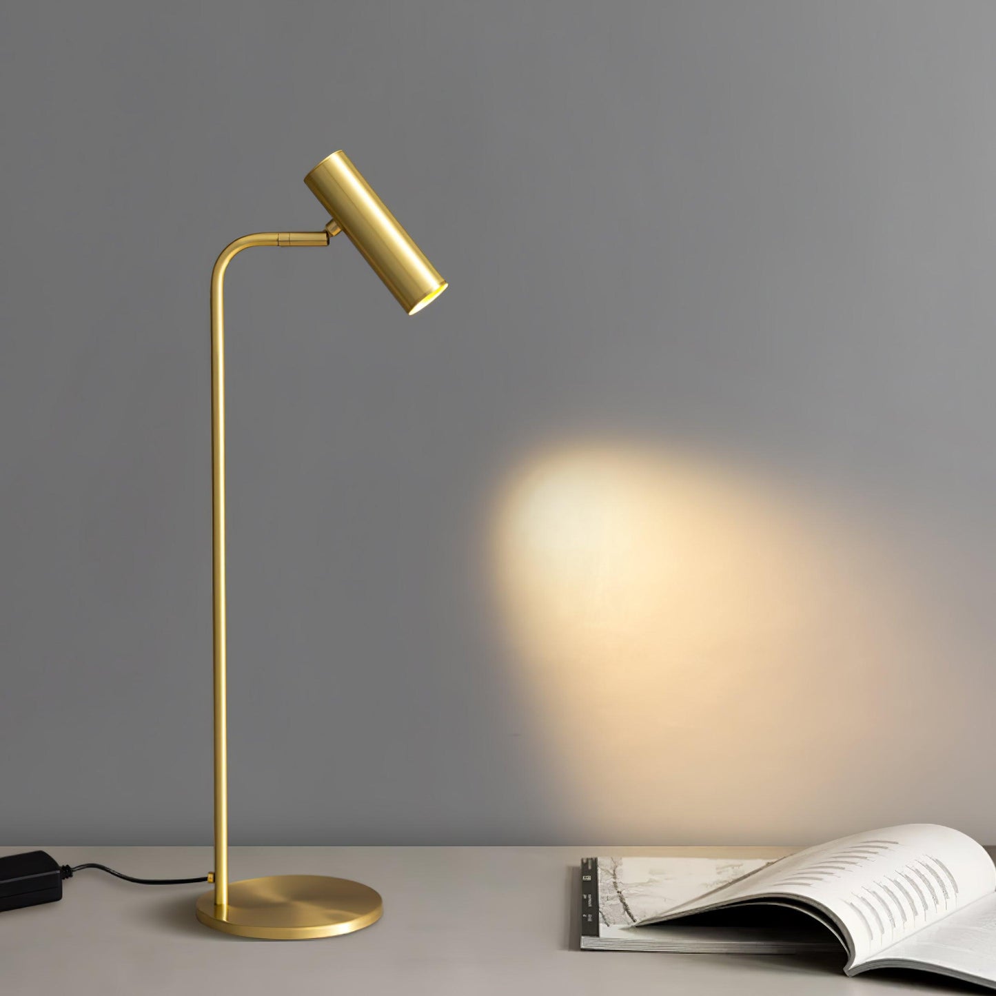 Torris Table Lamp | Satin Brass | Adjustable Height 60cm
