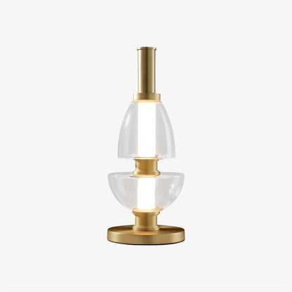 Symbol Table Lamp | Aluminium & Glass | Black & Gold