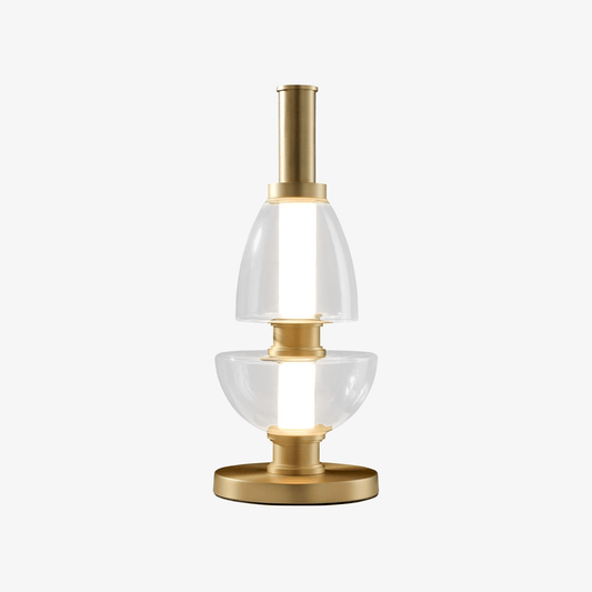 Symbol Table Lamp | Aluminium & Glass | Black & Gold
