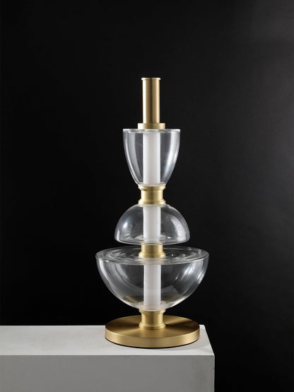 Symbol Table Lamp | Aluminium & Glass | Black & Gold