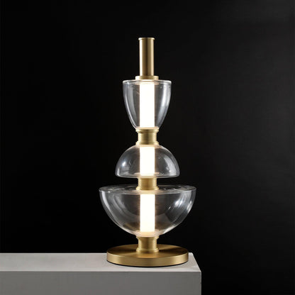 Symbol Table Lamp | Aluminium & Glass | Black & Gold