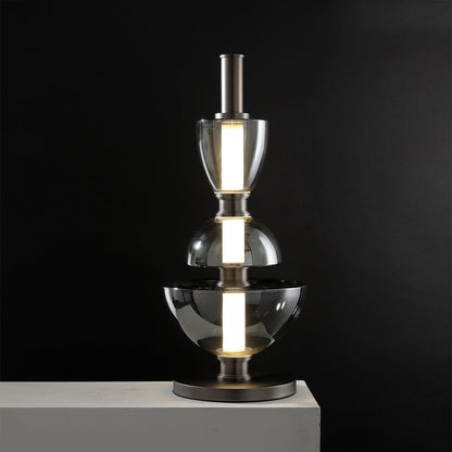Symbol Table Lamp | Aluminium & Glass | Black & Gold