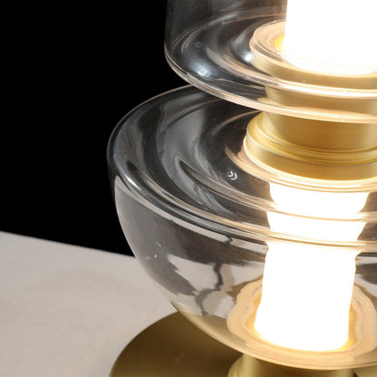 Symbol Table Lamp | Aluminium & Glass | Black & Gold
