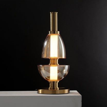 Symbol Table Lamp | Aluminium & Glass | Black & Gold