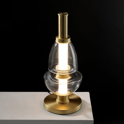 Symbol Table Lamp | Aluminium & Glass | Black & Gold