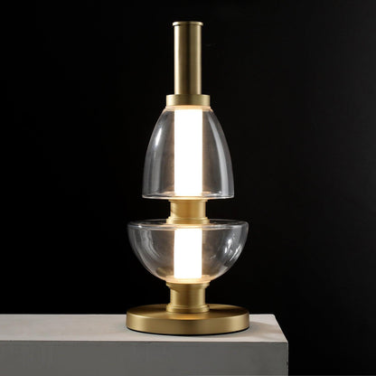 Symbol Table Lamp | Aluminium & Glass | Black & Gold