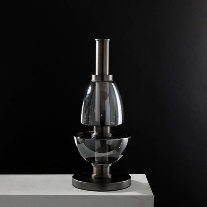 Symbol Table Lamp | Aluminium & Glass | Black & Gold