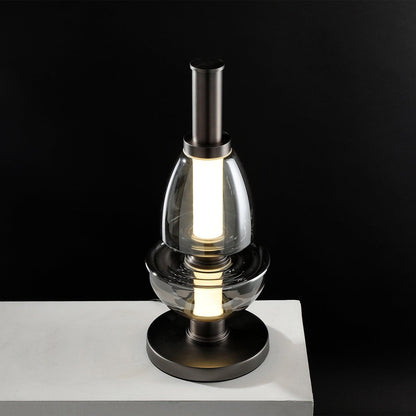 Symbol Table Lamp | Aluminium & Glass | Black & Gold