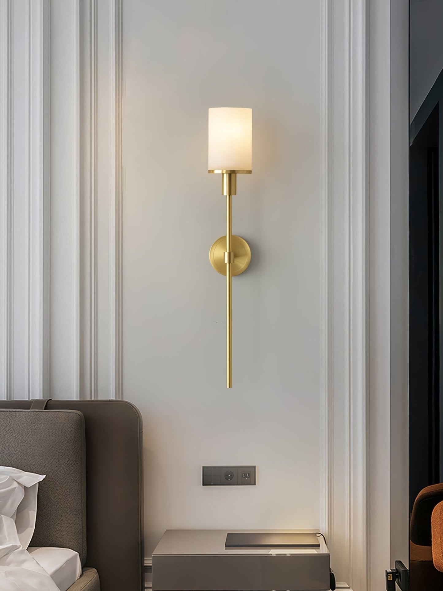 Tracie Wall Sconce | Alabaster & Metal | Set of 2