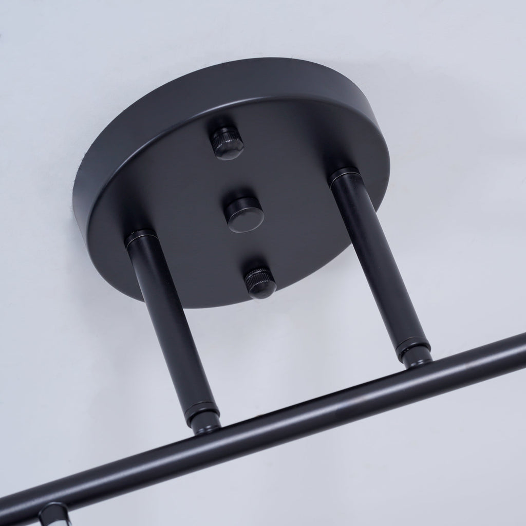 Track Light Ceiling Fixture | Adjustable Metal & Acrylic | Black & Gold