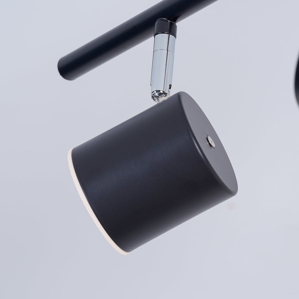 Track Light Ceiling Fixture | Adjustable Metal & Acrylic | Black & Gold