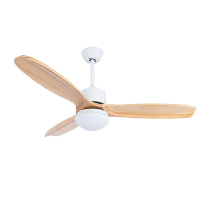Harborough 3 Ceiling Fan Light | LED Integrated | White & Wooden