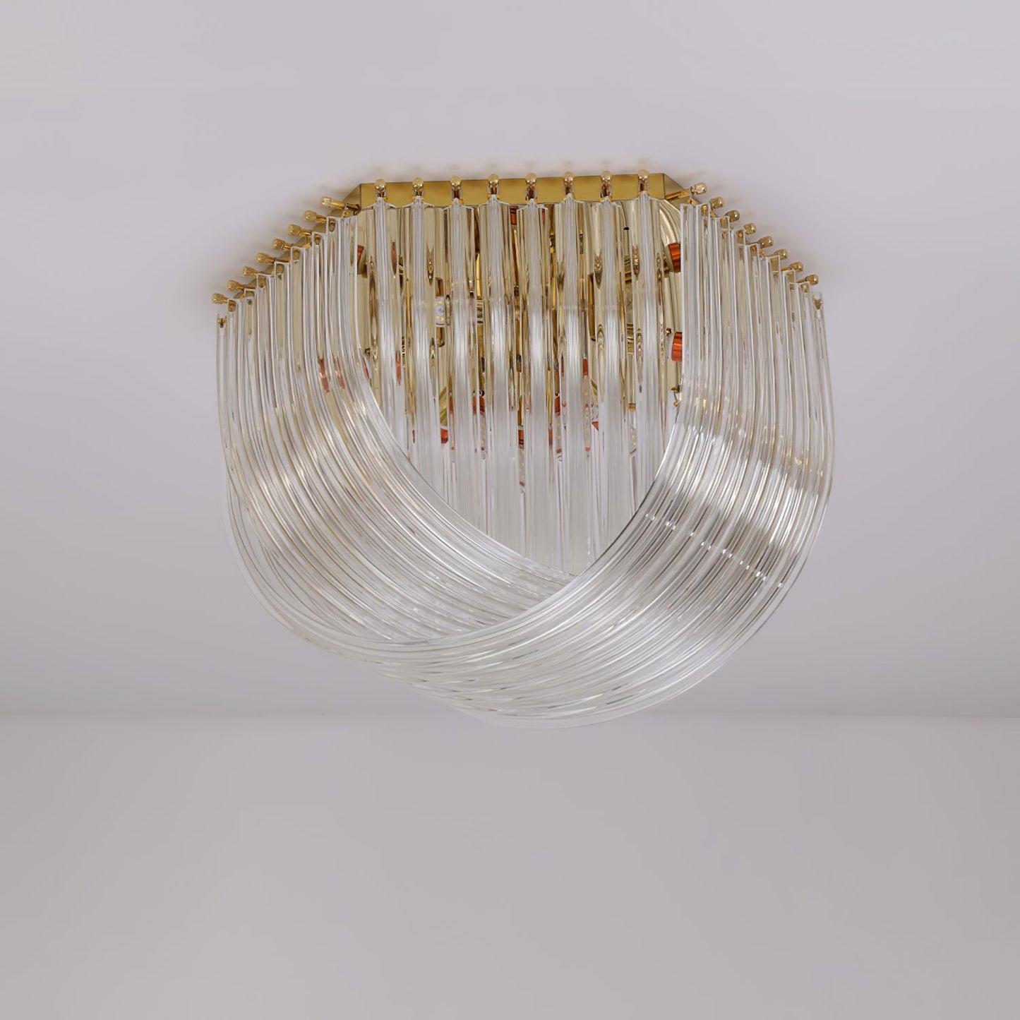 Trevi Murano Ceiling Lamp | Gold Finish & Sculptural Glass | 50cm, 65cm, 80cm Sizes