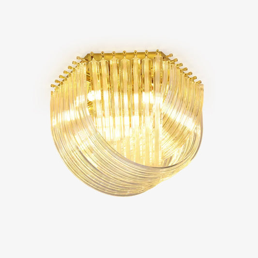 Trevi Murano Ceiling Lamp | Gold Finish & Sculptural Glass | 50cm, 65cm, 80cm Sizes