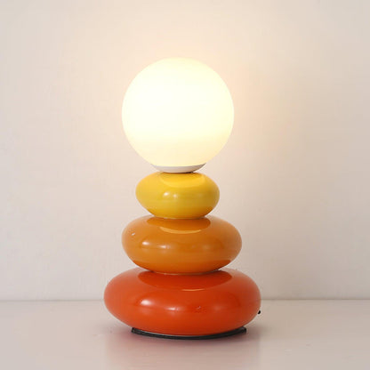 Triple Gourd Table Lamp | Glass & Ceramic | White, Grey, Blue, Red