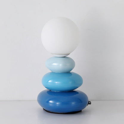 Triple Gourd Table Lamp | Glass & Ceramic | White, Grey, Blue, Red
