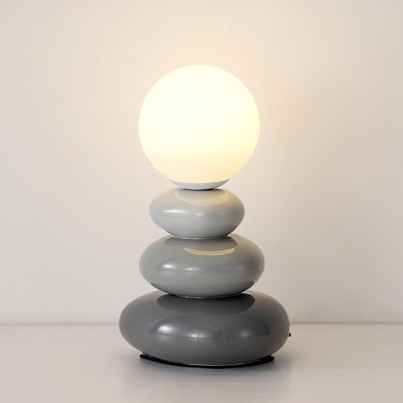 Triple Gourd Table Lamp | Glass & Ceramic | White, Grey, Blue, Red