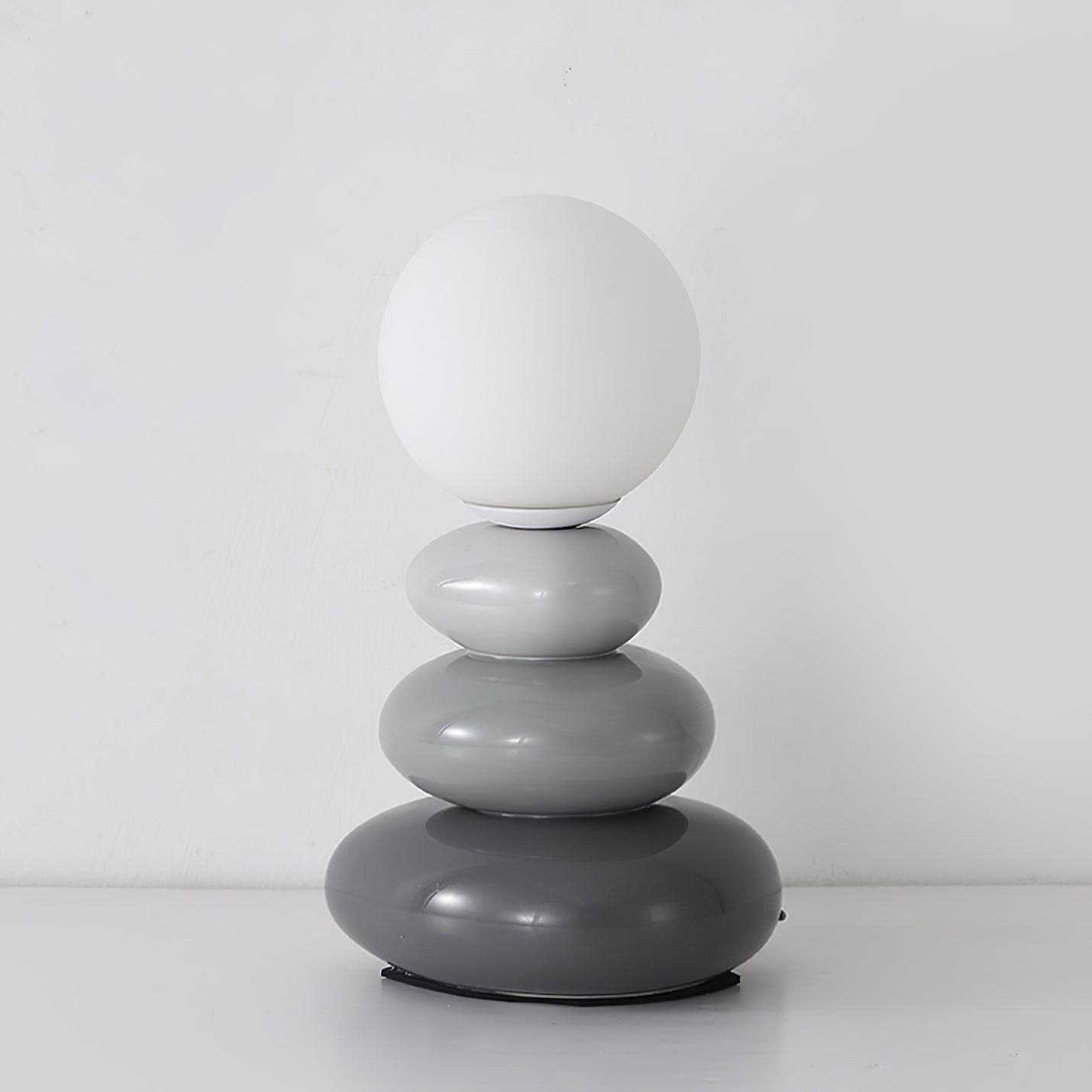 Triple Gourd Table Lamp | Glass & Ceramic | White, Grey, Blue, Red