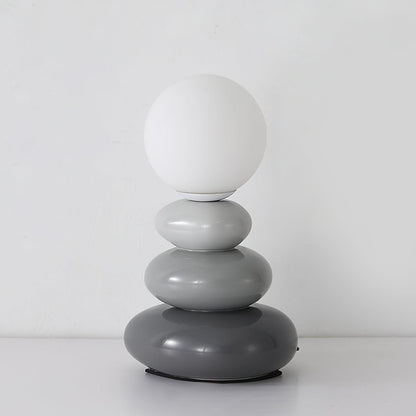 Triple Gourd Table Lamp | Glass & Ceramic | White, Grey, Blue, Red