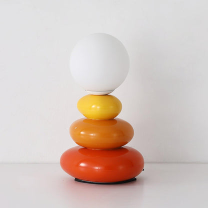 Triple Gourd Table Lamp | Glass & Ceramic | White, Grey, Blue, Red
