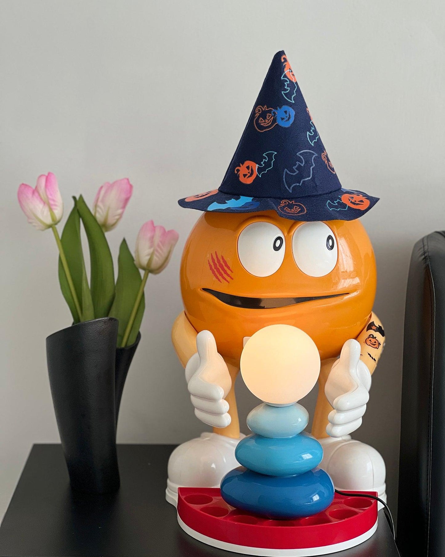 Triple Gourd Table Lamp | Glass & Ceramic | White, Grey, Blue, Red