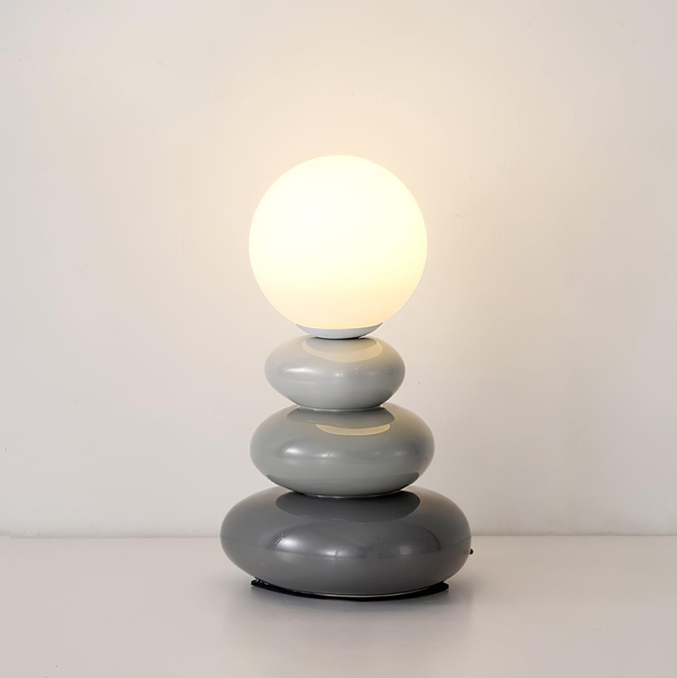 Triple Gourd Table Lamp | Glass & Ceramic | White, Grey, Blue, Red