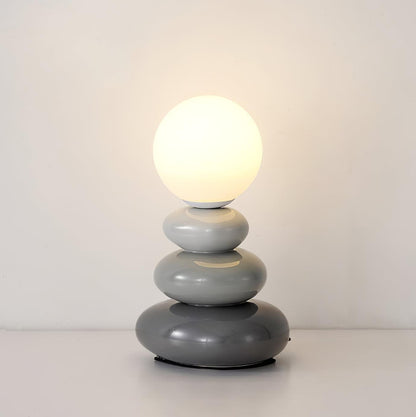 Triple Gourd Table Lamp | Glass & Ceramic | White, Grey, Blue, Red