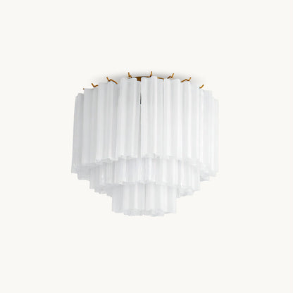 Tronchi Glass Tube Ceiling Lamp | Premium Metal & Glass | Gold & White/Blue