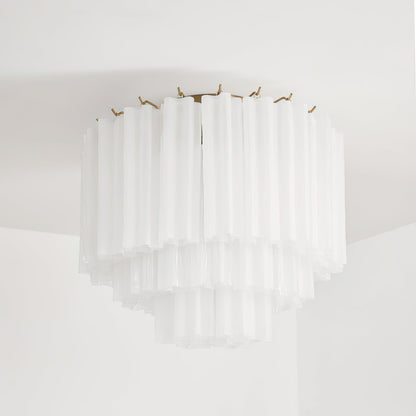 Tronchi Glass Tube Ceiling Lamp | Premium Metal & Glass | Gold & White/Blue