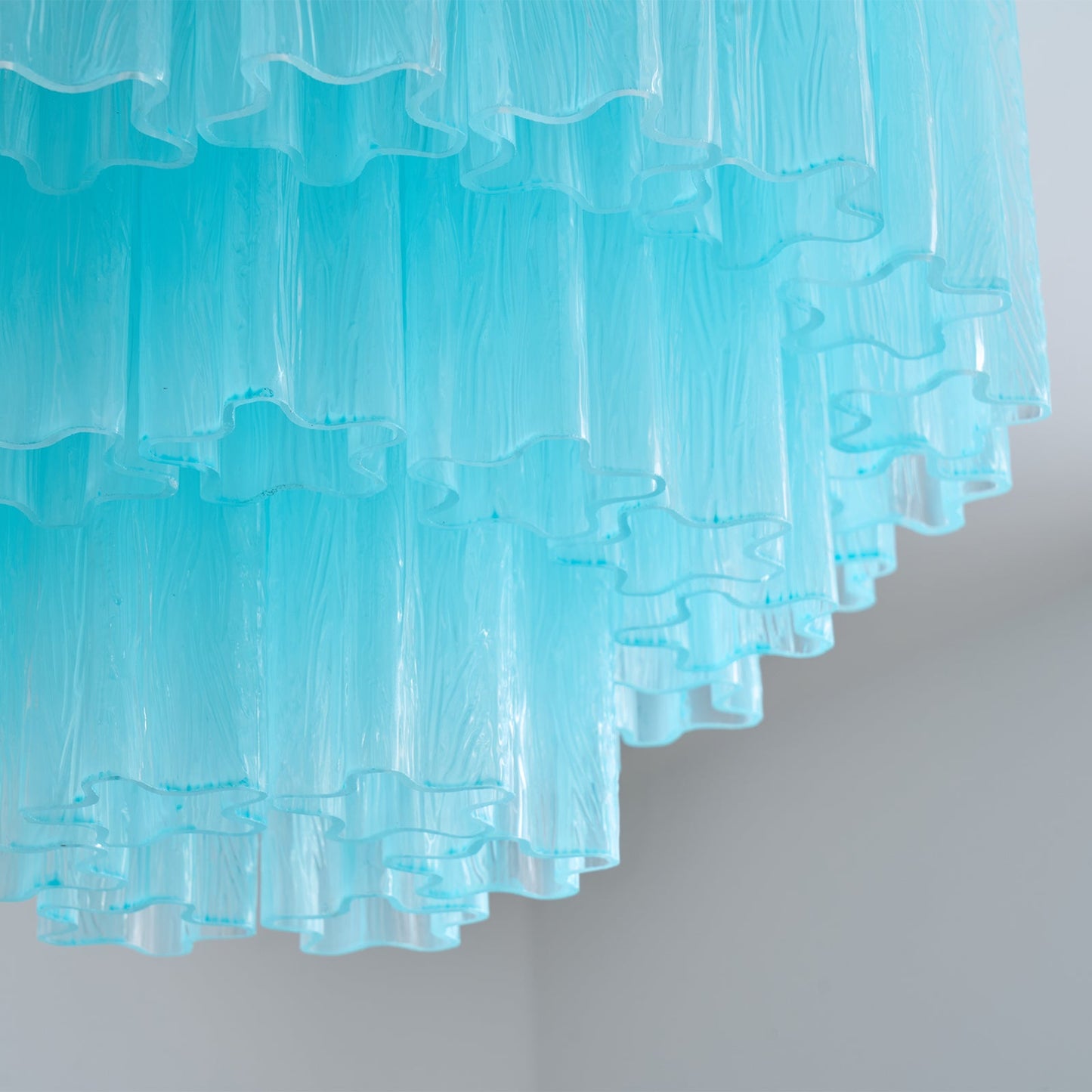 Tronchi Glass Tube Ceiling Lamp | Premium Metal & Glass | Gold & White/Blue