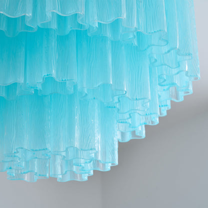 Tronchi Glass Tube Ceiling Lamp | Premium Metal & Glass | Gold & White/Blue