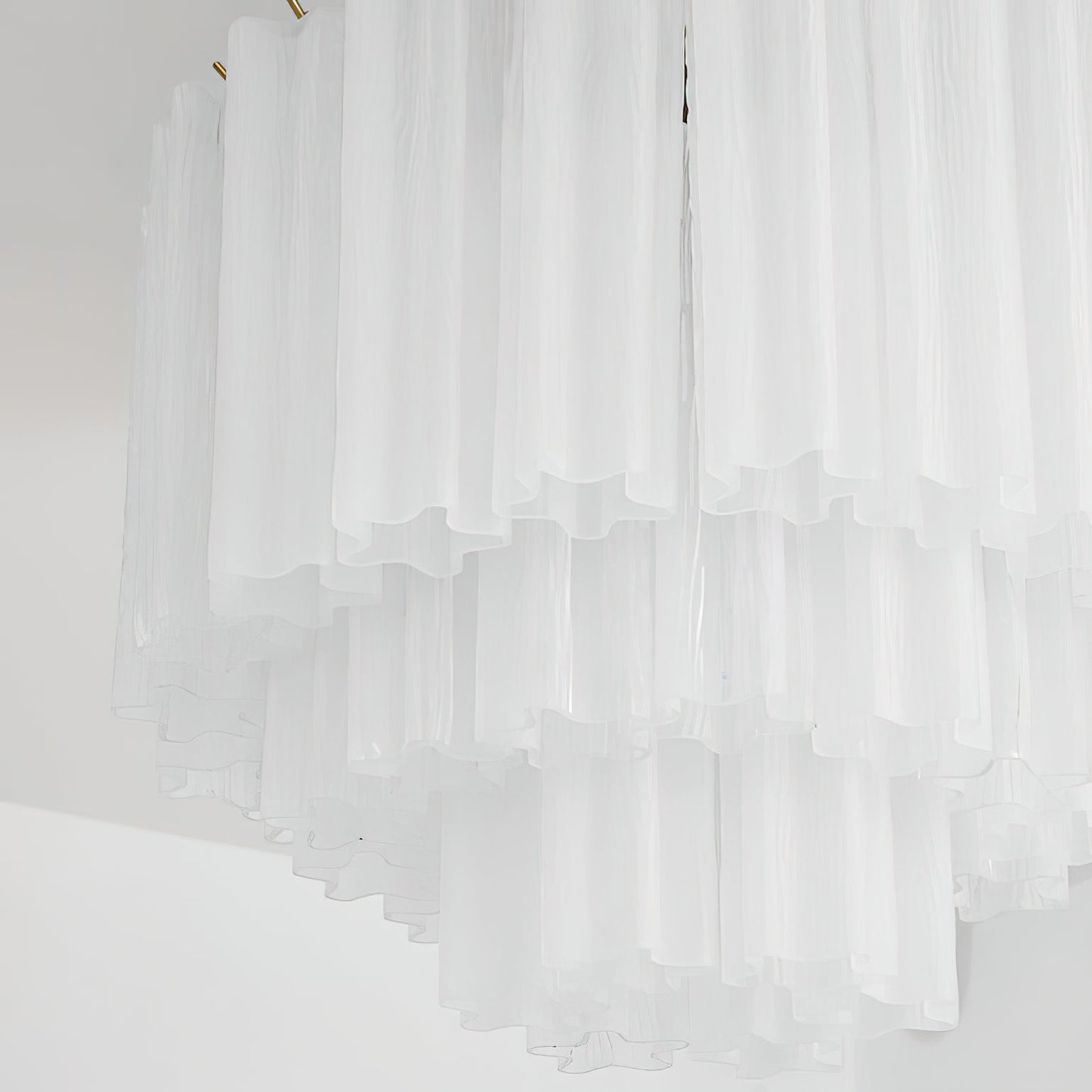 Tronchi Glass Tube Ceiling Lamp | Premium Metal & Glass | Gold & White/Blue