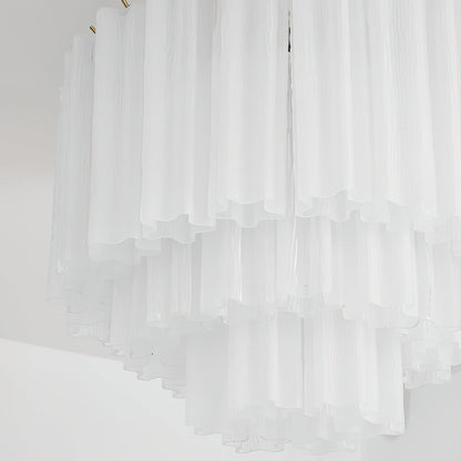 Tronchi Glass Tube Ceiling Lamp | Premium Metal & Glass | Gold & White/Blue