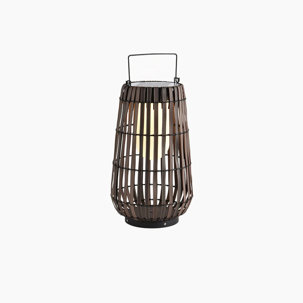 Tropic Braid Outdoor Lantern | Faux-Rattan & Metal | Warm Light, 22cm or 30cm or 35cm