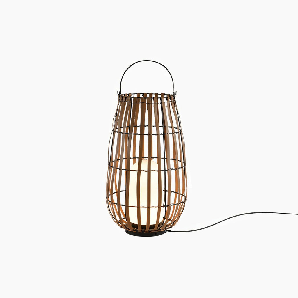 Tropic Braid Outdoor Lantern | Faux-Rattan & Metal | Warm Light, 22cm or 30cm or 35cm