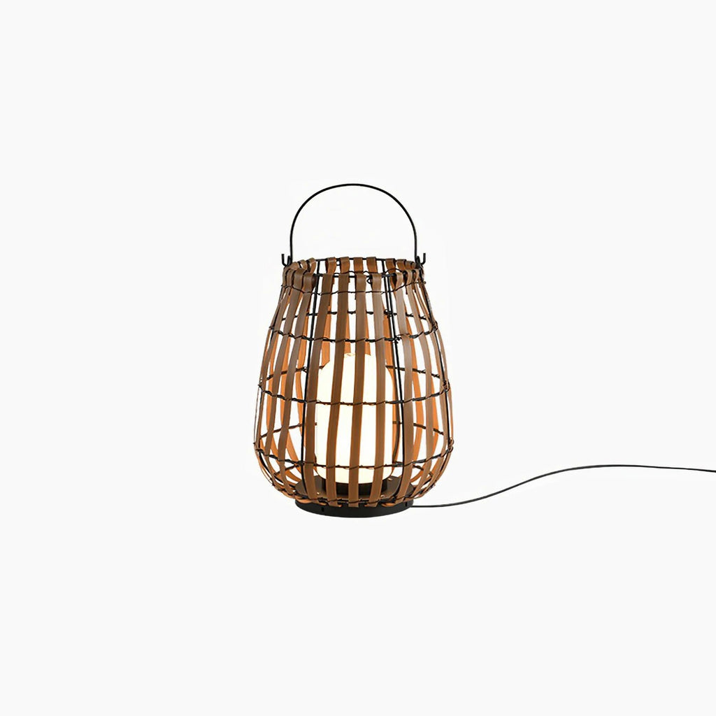 Tropic Braid Outdoor Lantern | Faux-Rattan & Metal | Warm Light, 22cm or 30cm or 35cm