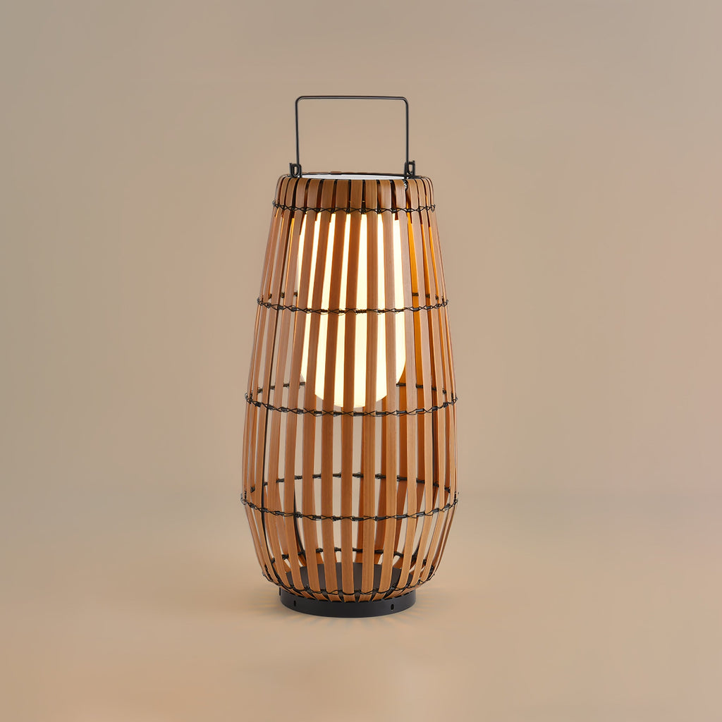 Tropic Braid Outdoor Lantern | Faux-Rattan & Metal | Warm Light, 22cm or 30cm or 35cm