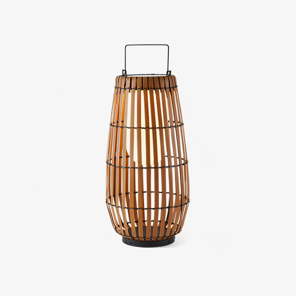 Tropic Braid Outdoor Lantern | Faux-Rattan & Metal | Warm Light, 22cm or 30cm or 35cm