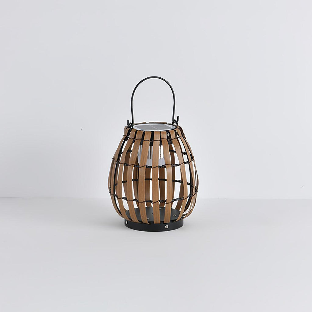 Tropic Braid Outdoor Lantern | Faux-Rattan & Metal | Warm Light, 22cm or 30cm or 35cm